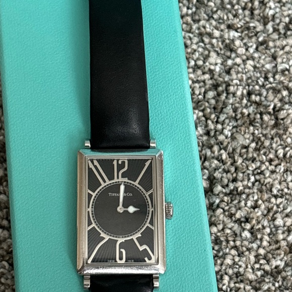 Tiffany & Co. Black and Silver Men's Watch - Picture 3 of 3